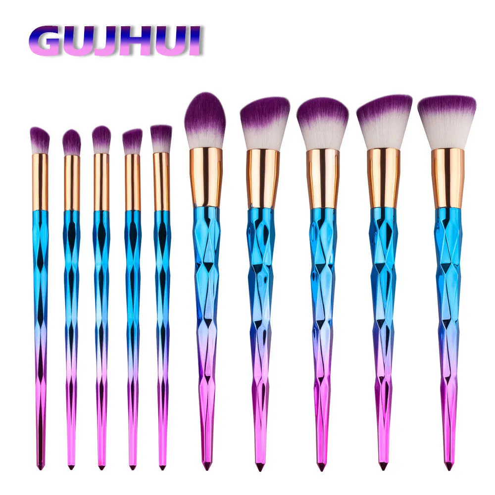 10PCS GUJHUI Professional makeup brushes Eyeshadow Eyeliner brush Contour Foundation make up brushes pinceaux maquillage