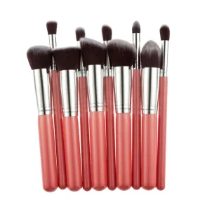 10PCS Maange makeup brushes Professional Wood toothbrush maquiagem Foundation Eyeshadow makeup brush cosmetics Tools