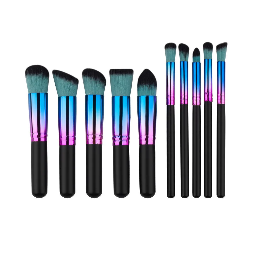 10PCS Professional Maange makeup brushes Foundation Powder Eyeshadow toothbrush Wood makeup brush maquiagem cosmetics tool