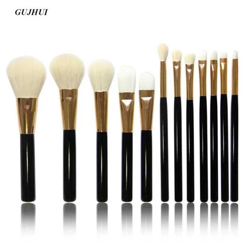 12 pcs GUJHUI makeup brushes Professional pinceaux de maquillage cosmetics Eyeshadow Powder Foundation Brush cosmetics