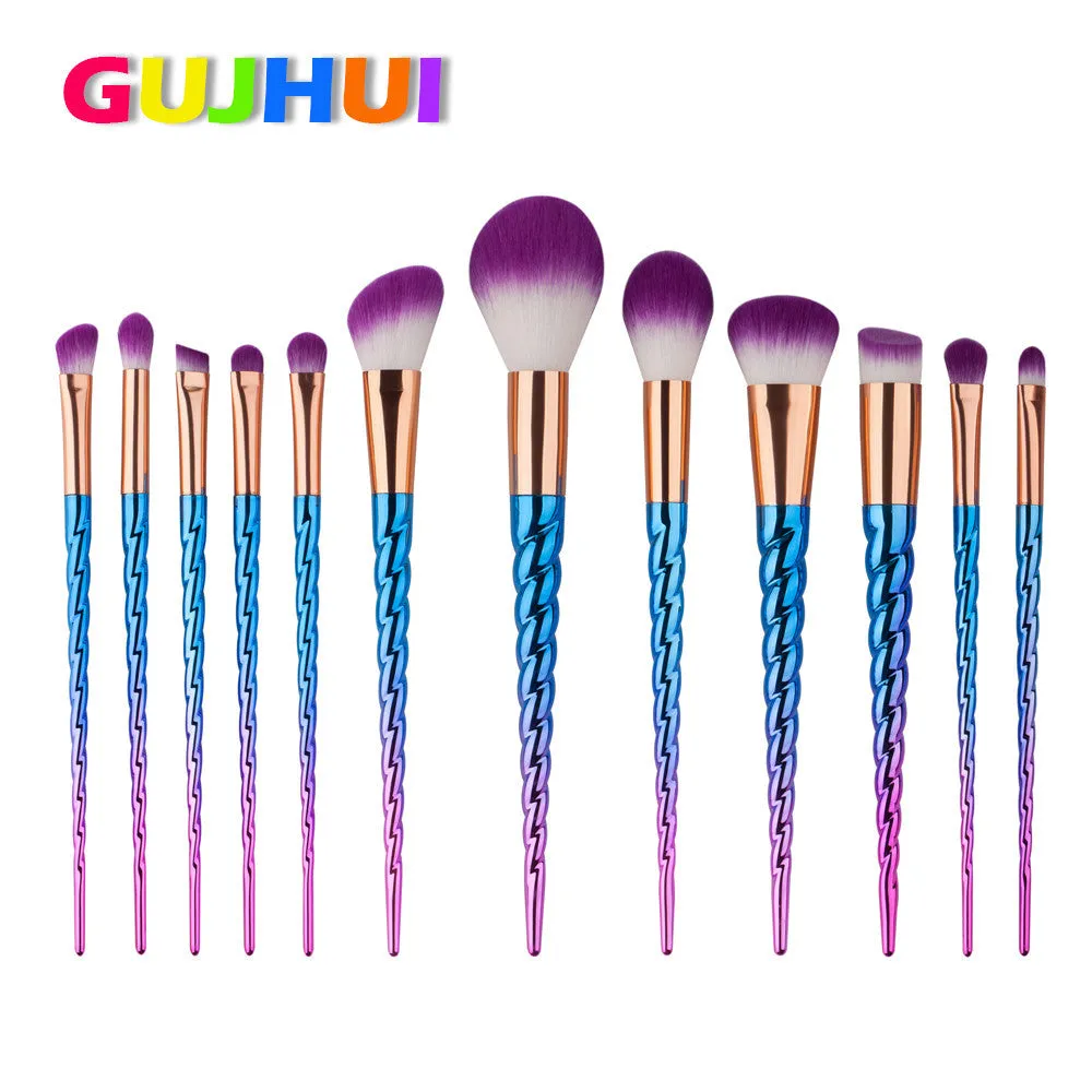 12PCS Eyeshadow GUJHUI Professional makeup brushes Contour Foundation make up brushes maquillage cosmetics Concealer brush