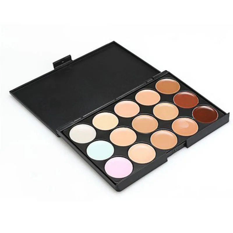 15 Colors Professional Facial Concealer Palette Party Cream Contour Palette eyeshadow Palettes with 20pcs makeup brushes