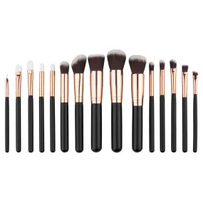 15PCS Maange Makeup Brushes Foundation Powder Eyeshadow eyelashes rose gold Powder Foundation ovale makeup brush cosmetics