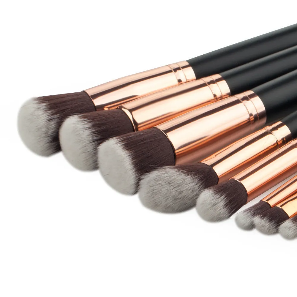 15PCS Maange Makeup Brushes Foundation Powder Eyeshadow eyelashes rose gold Powder Foundation ovale makeup brush cosmetics