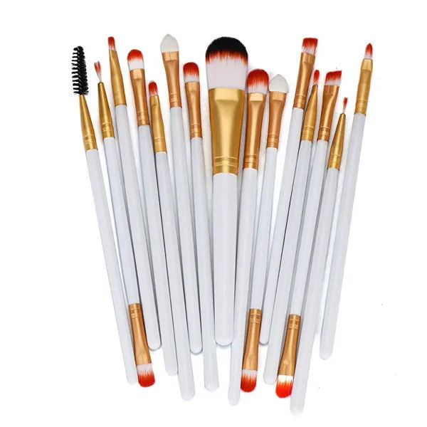 15pcs Makeup Brushes Toiletry Kit Pro Eyeshadow Face Blusher Powder Foundation Tool cosmetics Concealer rose gold Brush