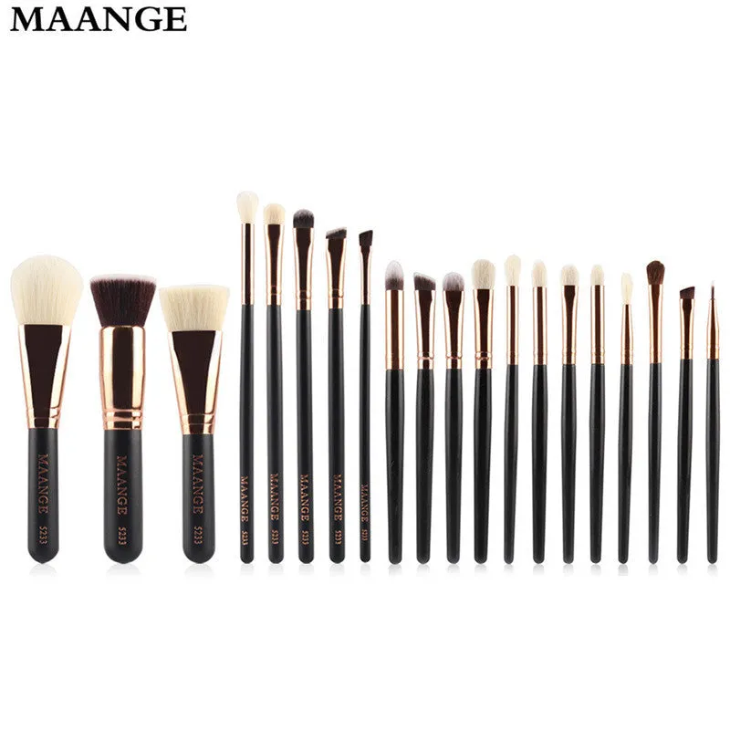 20Pcs Maange Professional makeup brushes maquillage Eyeshadow rose gold brush Foundation ovale makeup brush cosmetics