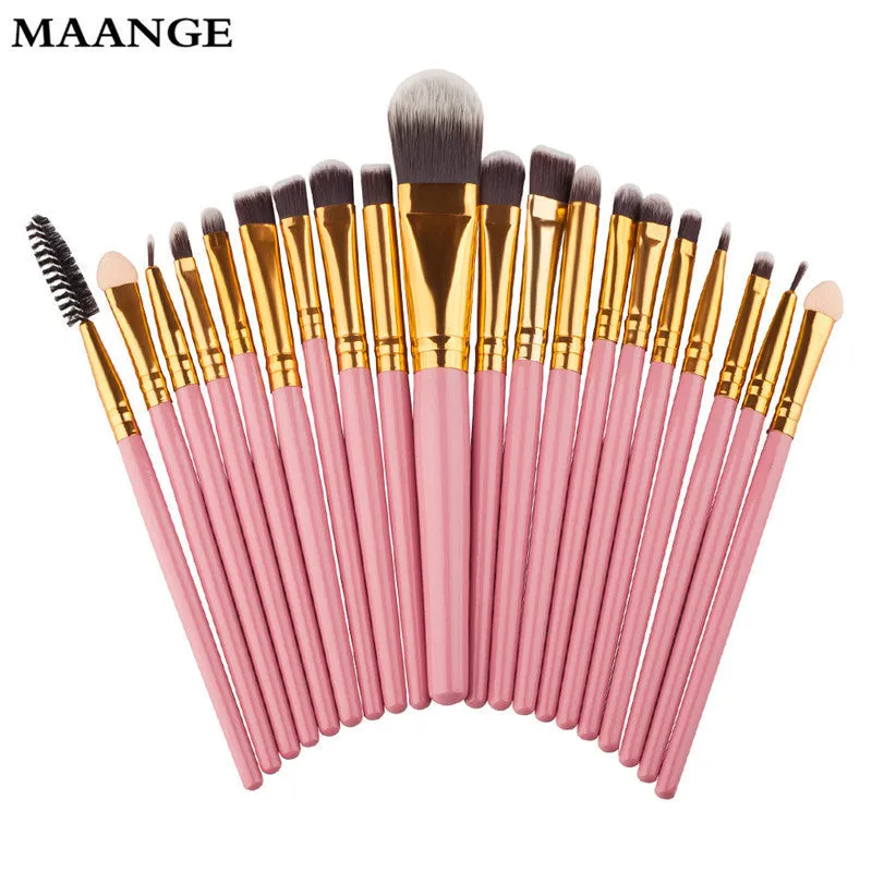 20Pcs Maange Professional makeup brushes maquillage Eyeshadow rose gold brush Foundation ovale makeup brush cosmetics