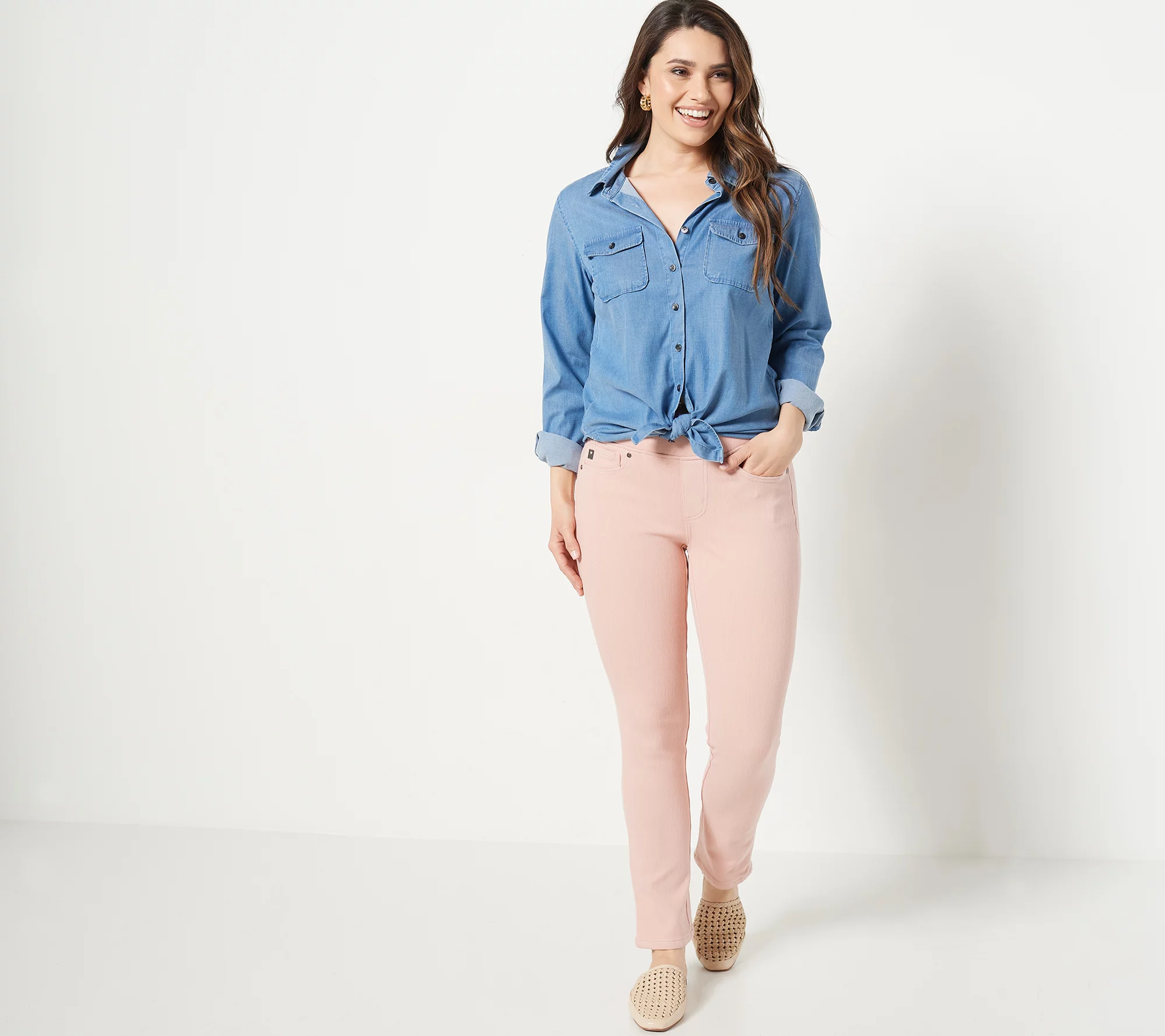 "As Is" Belle by Kim Gravel Regular Flexibelle Slim-Leg Jeans