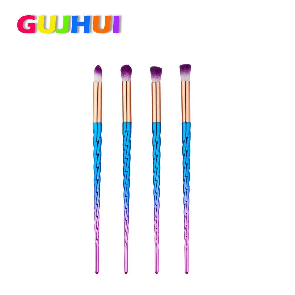 4PCS Powder Foundation makeup brushes GUJHUI Professional Blush Brush Eyeshadow pinceaux maquillage cosmetics Tools