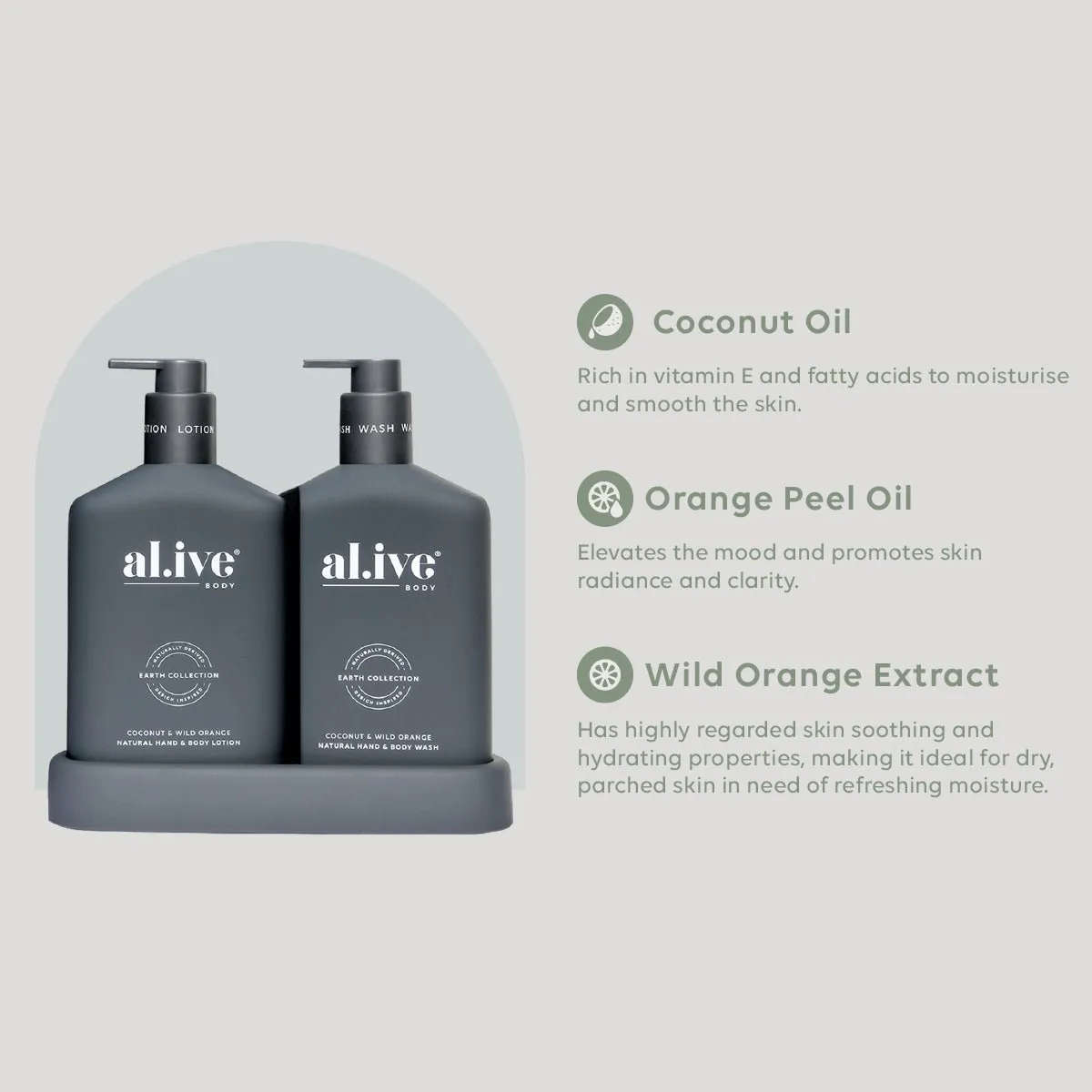 Al.ive Body - Wash & Lotion Duo - Coconut & Wild Orange