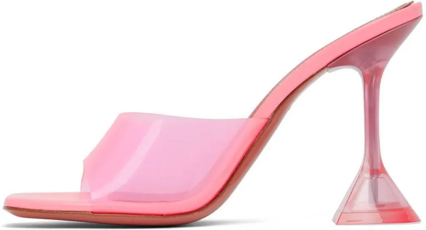 Amina Muaddi Pink Lupita Heeled Sandals