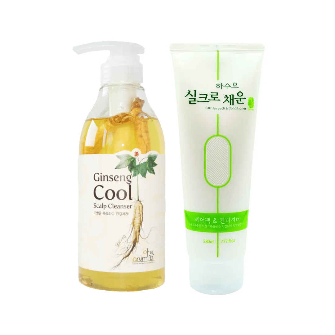 Arum Ginseng Cool Scalp Cleanser and Conditioner Set