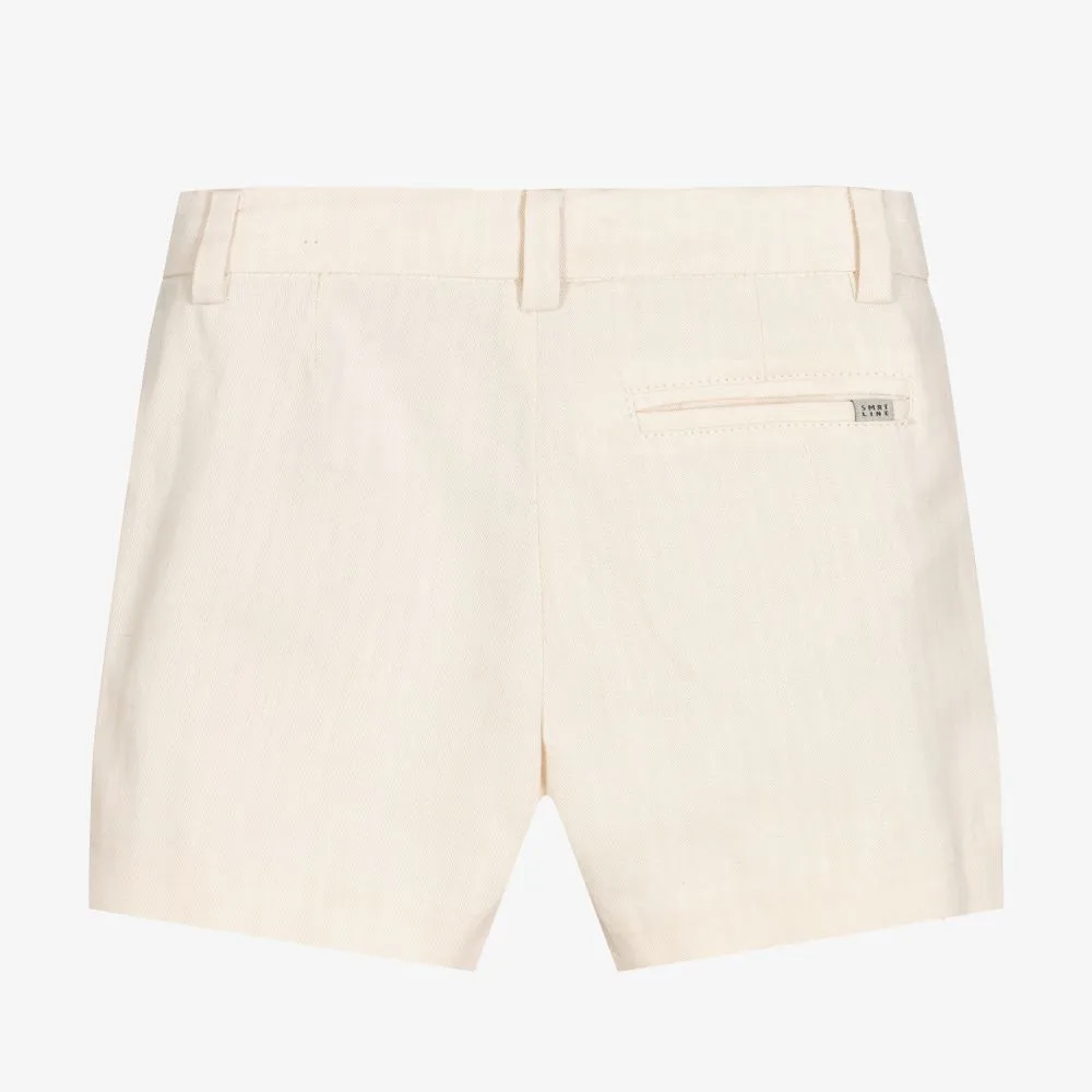 Beige Cotton Shorts