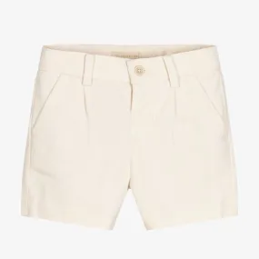 Beige Cotton Shorts