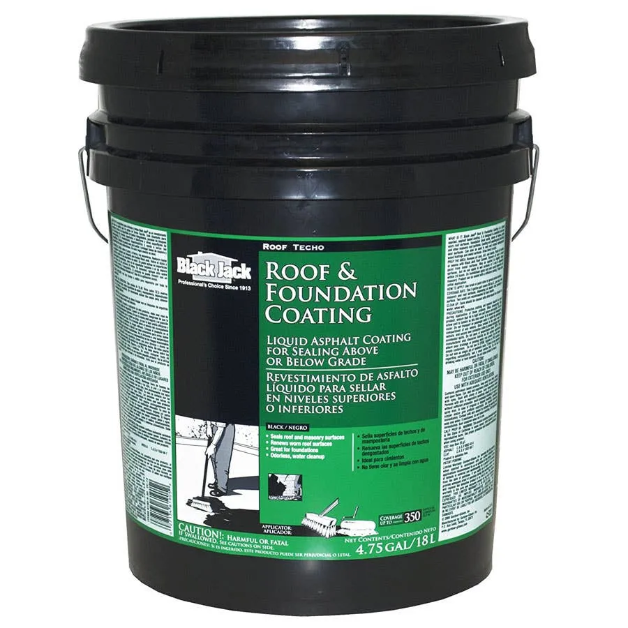 Black Jack Roof and Foundation Liquid Asphalt Coating - 4.75 gal