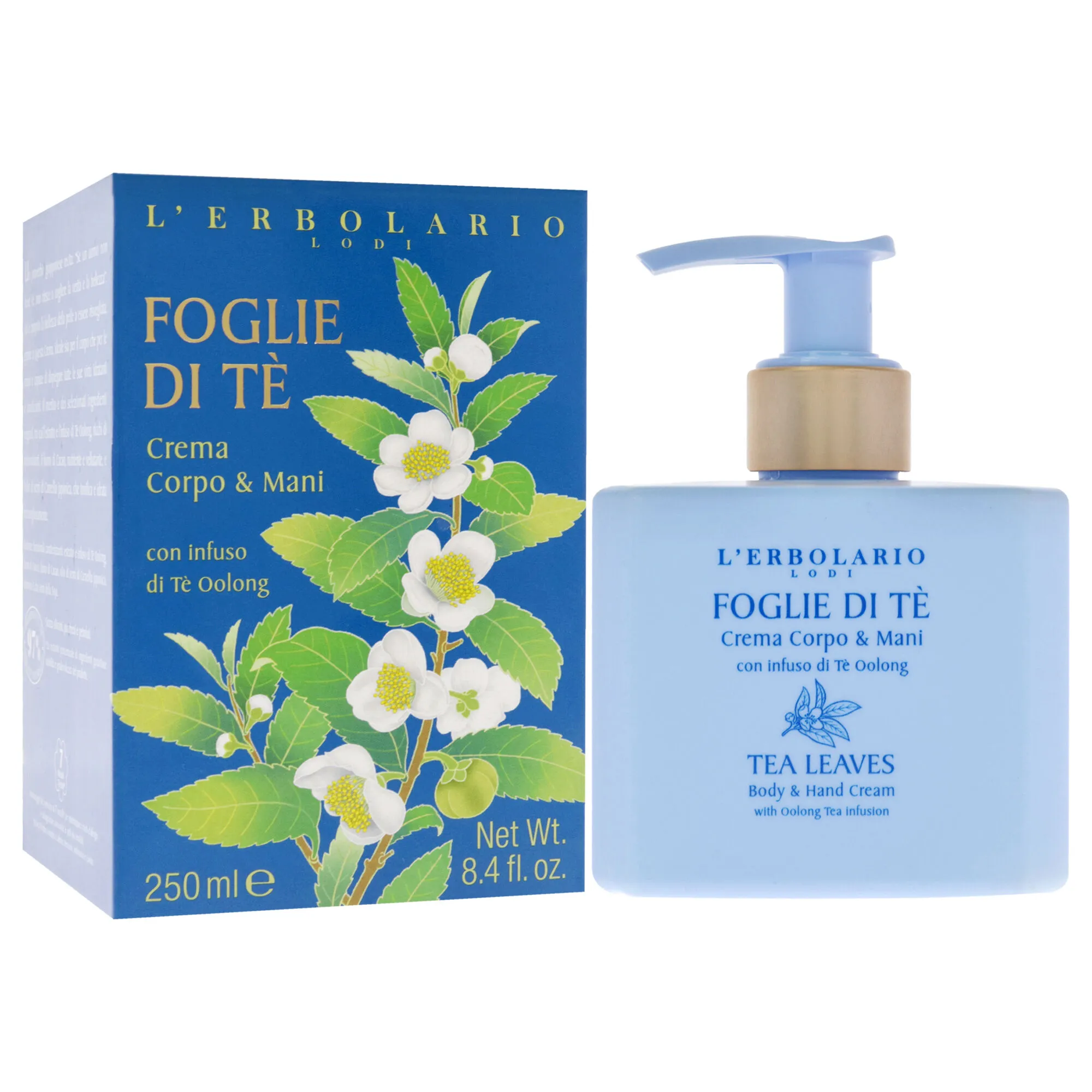 Body and Hand Cream - Tea Leaves by Lerbolario for Unisex - 8.4 oz Cream