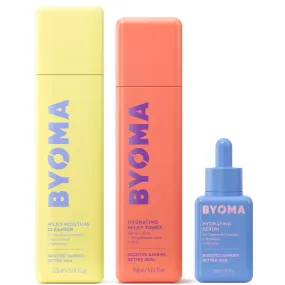 BYOMA Milky Moisture Cleanser 100ml, Hydrating Milky Toner 150ml and Hydrating Serum 30ml Bundle