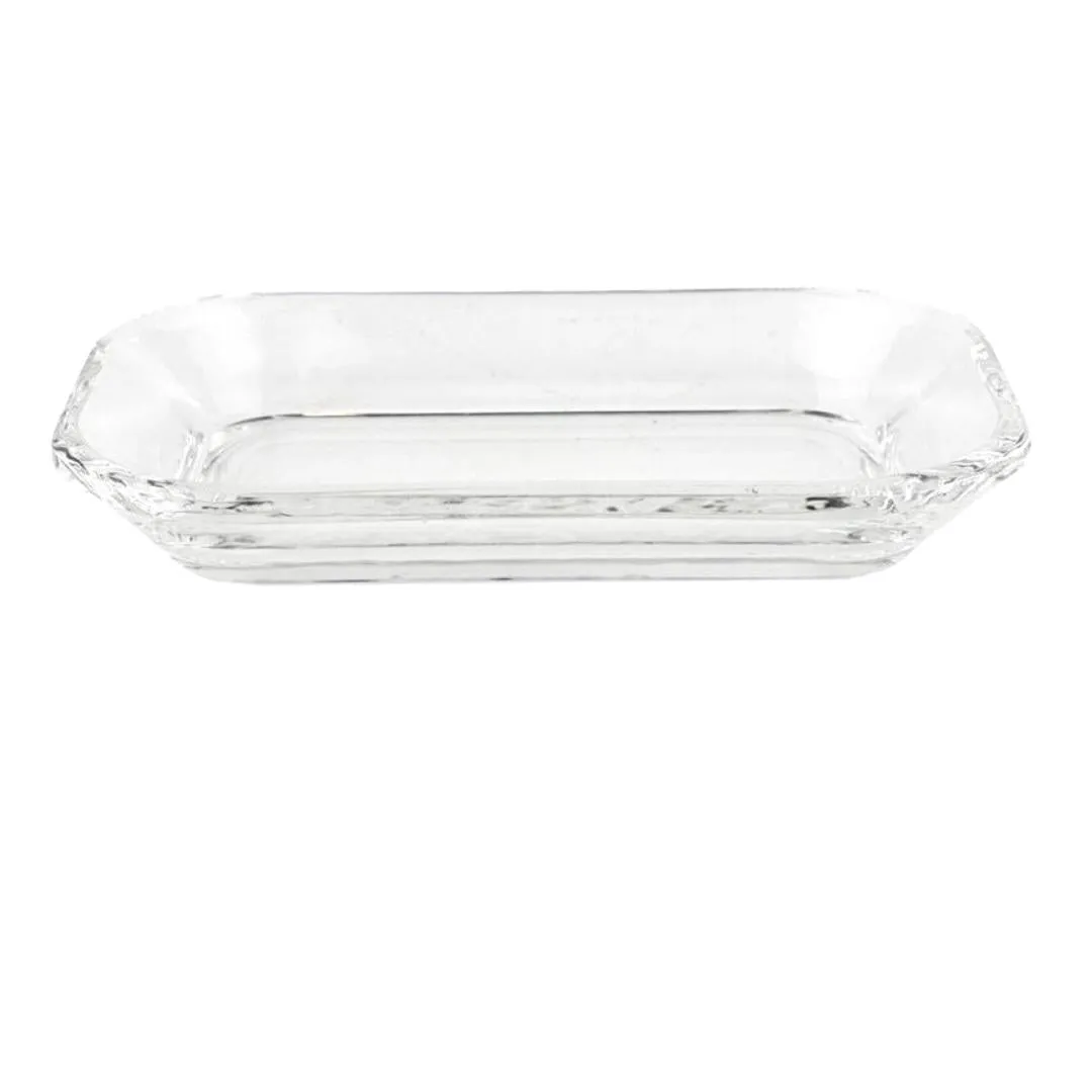 CLEAR GLASS SOAP DISH