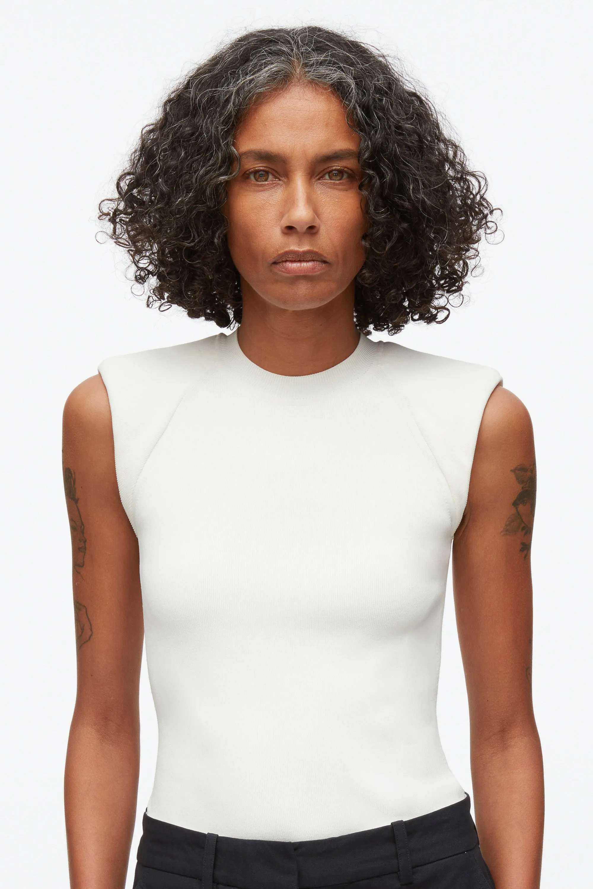 Compact Rib Sleeveless Top