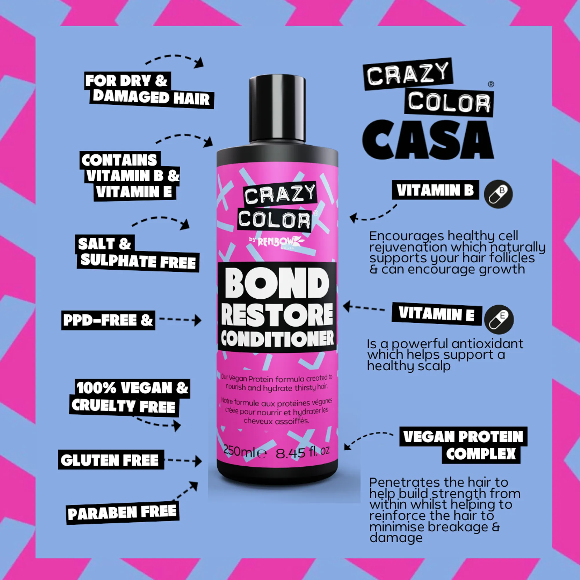 Crazy Color Bond Restore Conditioner 250ml