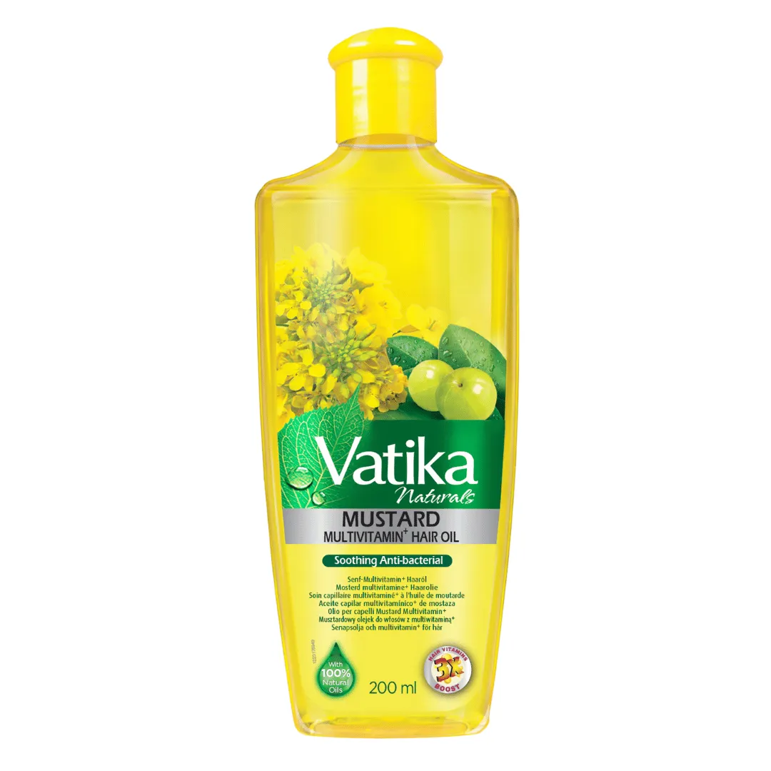 Dabur Vatika Naturals Mustard Multivitamin Smoothing Antibacterial Hair Oil 200 ml