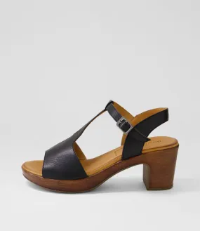 DIANA FERRARI Beezi Black Leather Sandals