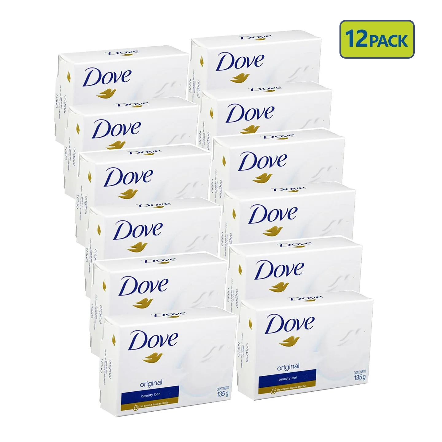 Dove Soap Bar Beauty Moisturizing Cream Bar 135g (Pack of 12)