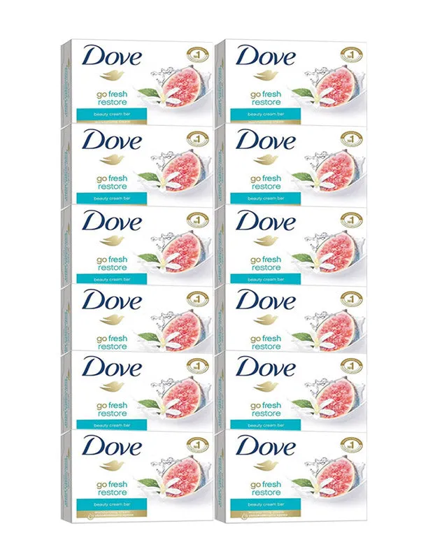 Dove Soap Bar Beauty Moisturizing Cream Bar 135g (Pack of 12)