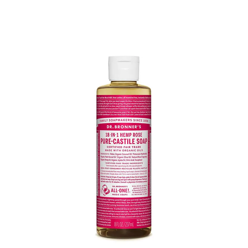 Dr Bronner's Pure-Castile Liquid Soap - Rose