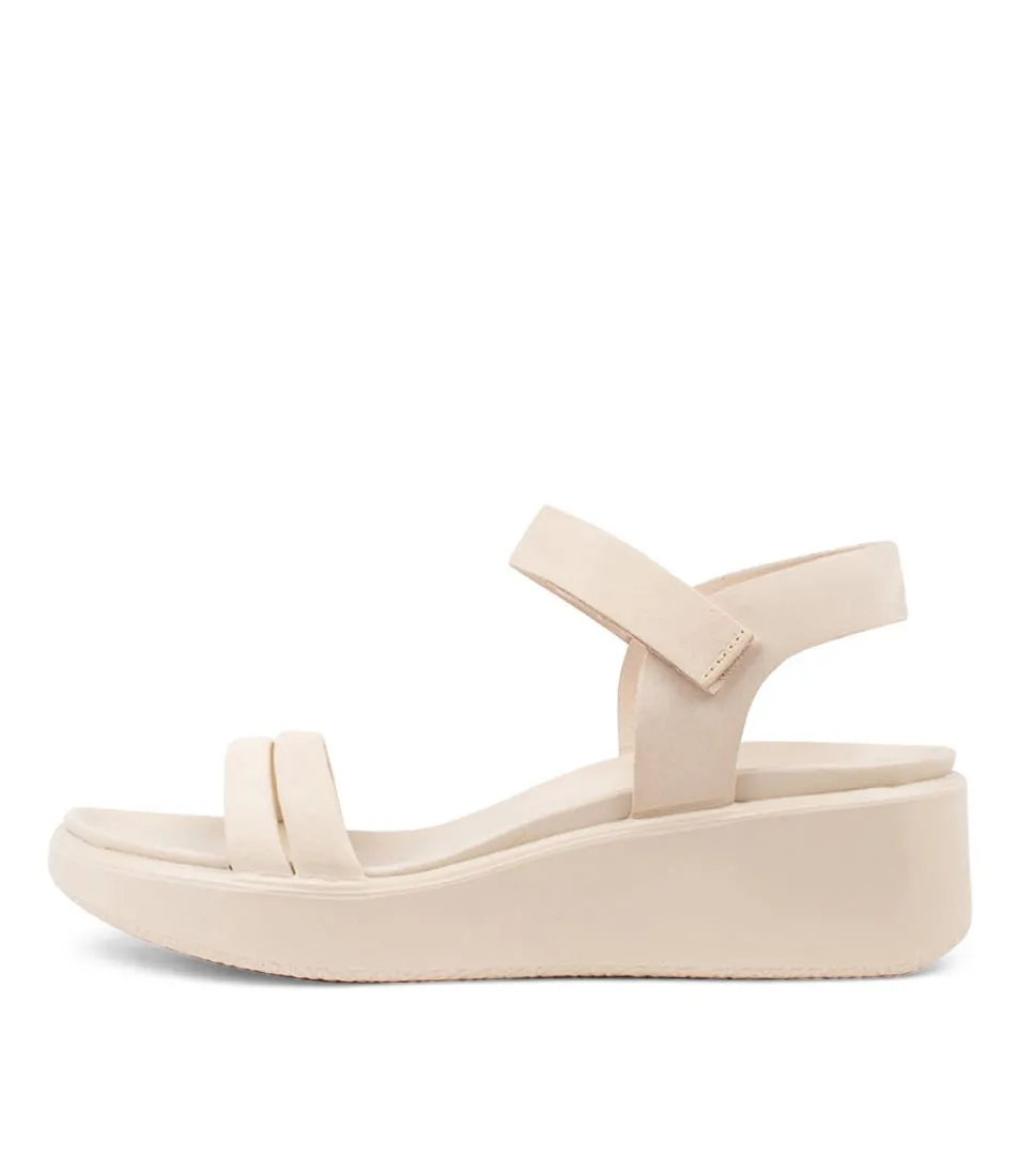 ECCO Flowt Wedge W Limestone Nubuck Sandals