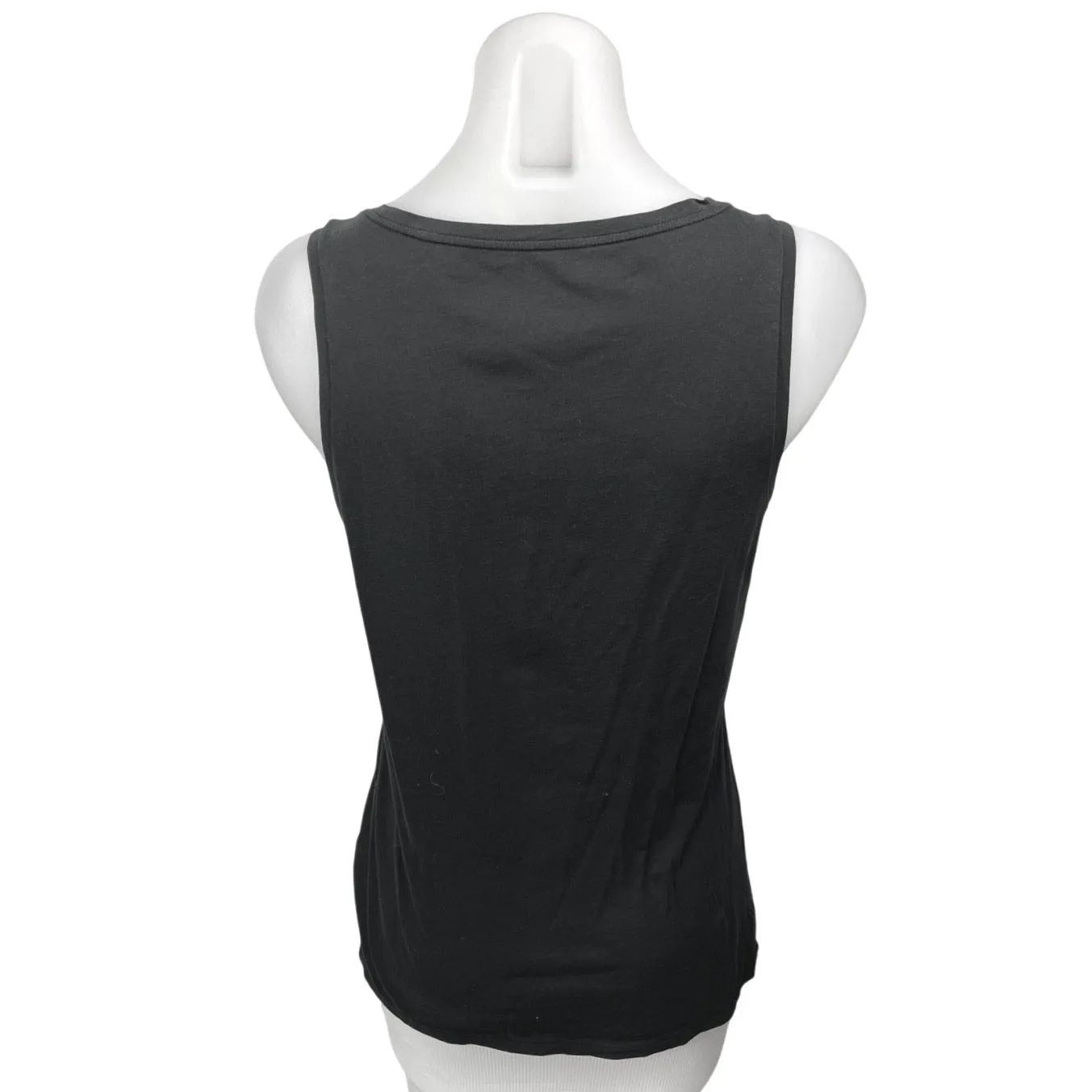 Everlane Women's  Black Sleeveless Scoop Neck Slim Fit Stretch Tank Top Size M