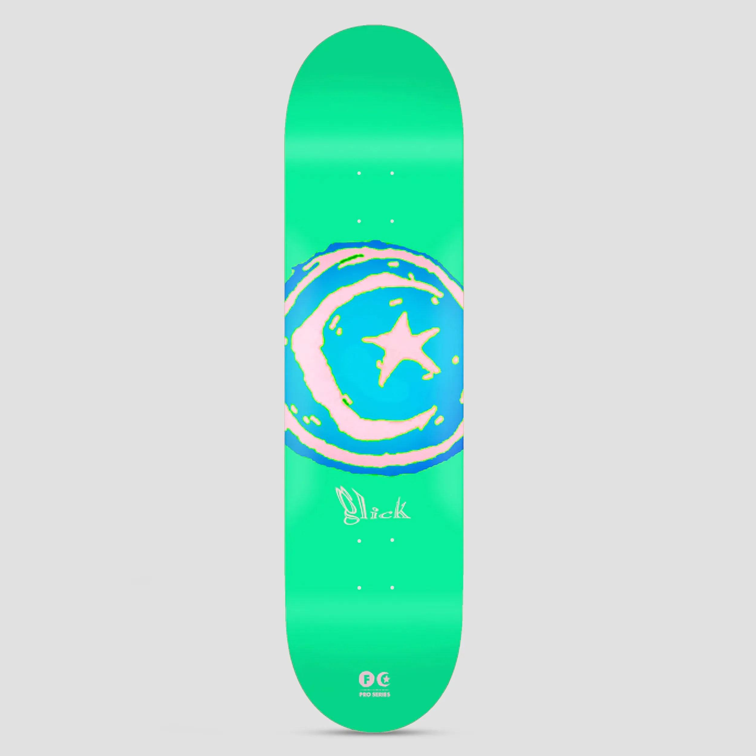 Foundation 8.25 Glick Star and Moon Skateboard Deck Green