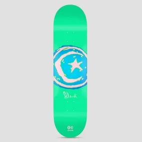 Foundation 8.25 Glick Star and Moon Skateboard Deck Green