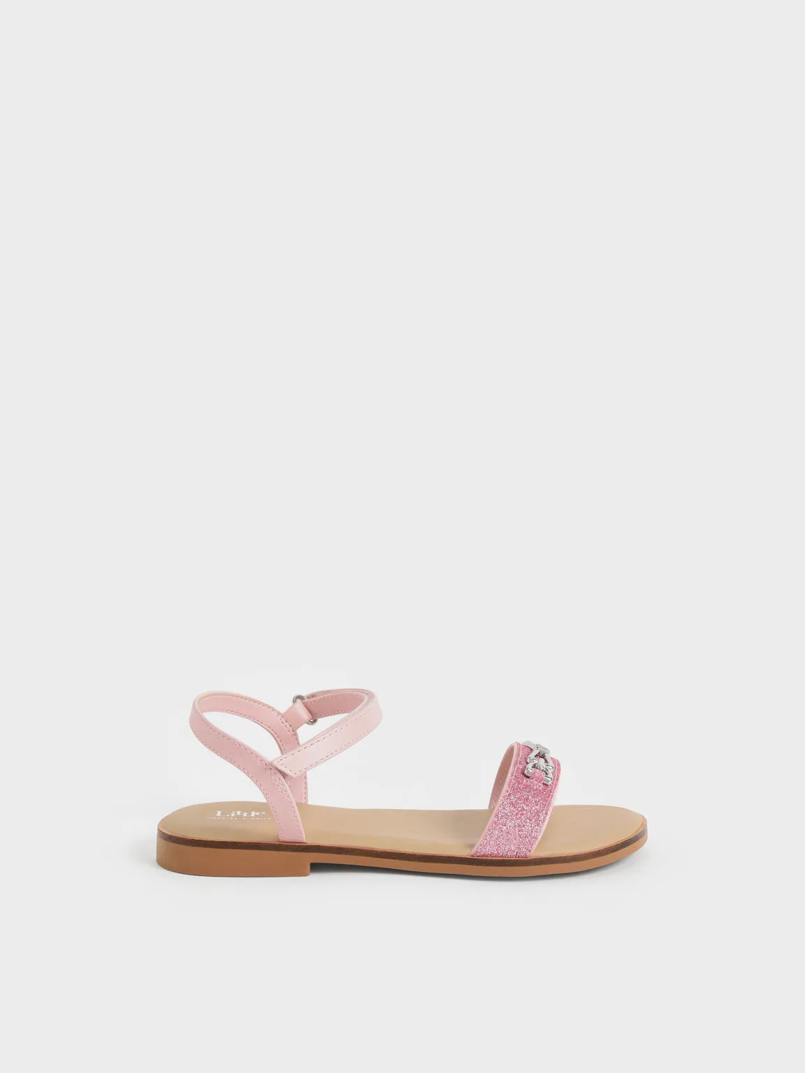 Girls' Metallic Accent Glittered Sandals - Pink