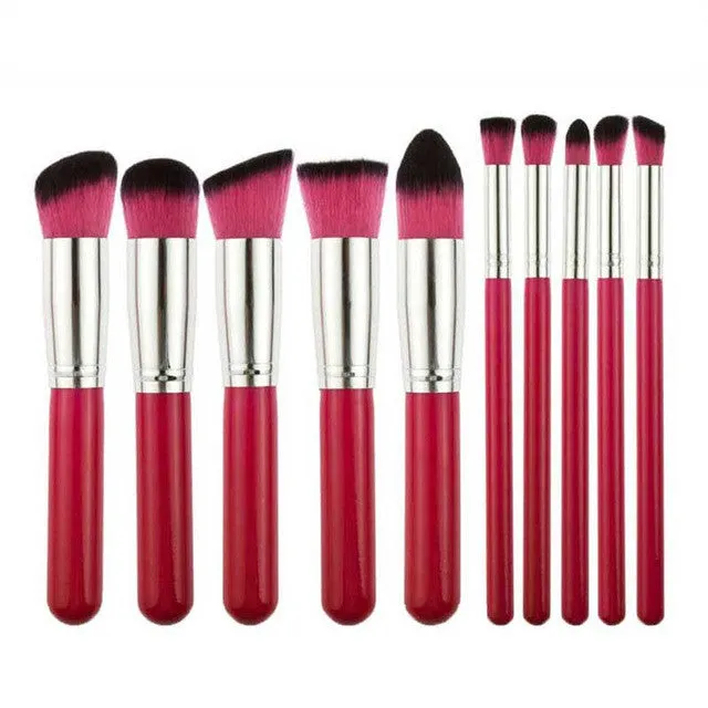 Guarantee 10pcs Makeup Brushes Set Powder Foundation Eyeshadow Tool mutilcolor maquillaje Anne GS