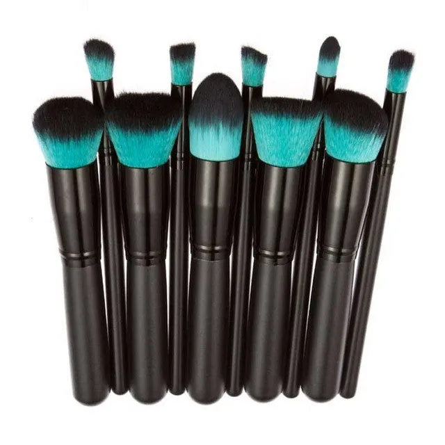 Guarantee 10pcs Makeup Brushes Set Powder Foundation Eyeshadow Tool mutilcolor maquillaje Anne GS