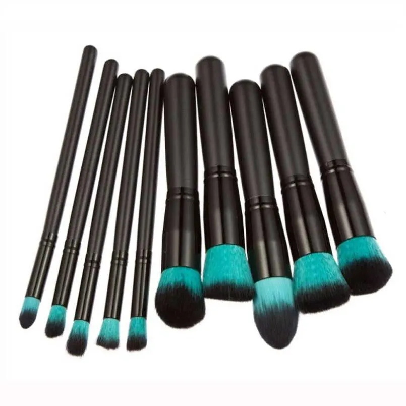 Guarantee 10pcs Makeup Brushes Set Powder Foundation Eyeshadow Tool mutilcolor maquillaje Anne GS