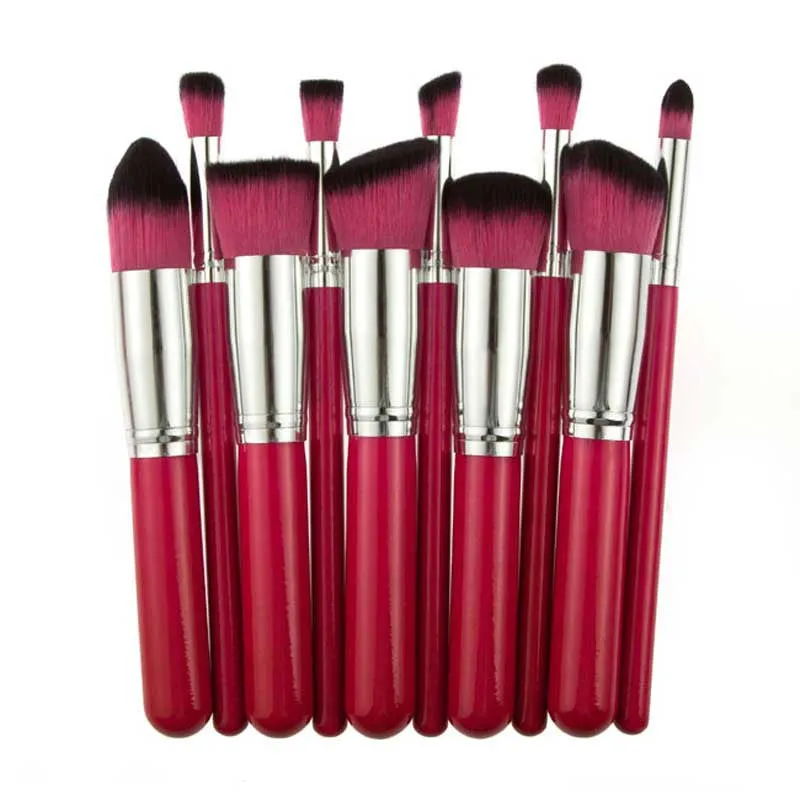 Guarantee 10pcs Makeup Brushes Set Powder Foundation Eyeshadow Tool mutilcolor maquillaje Anne GS