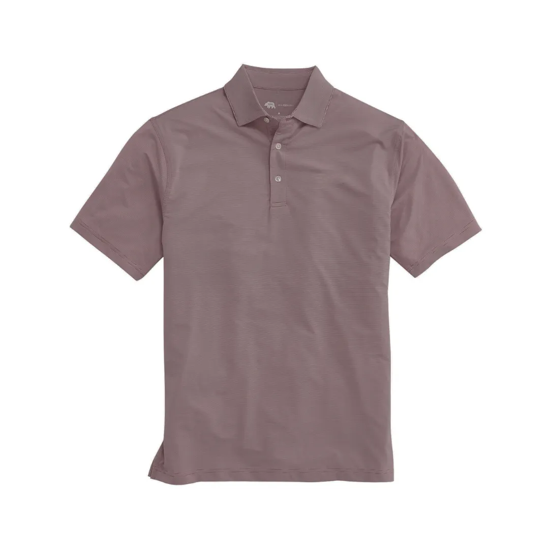 Hairline Stripe Performance Polo - Maroon