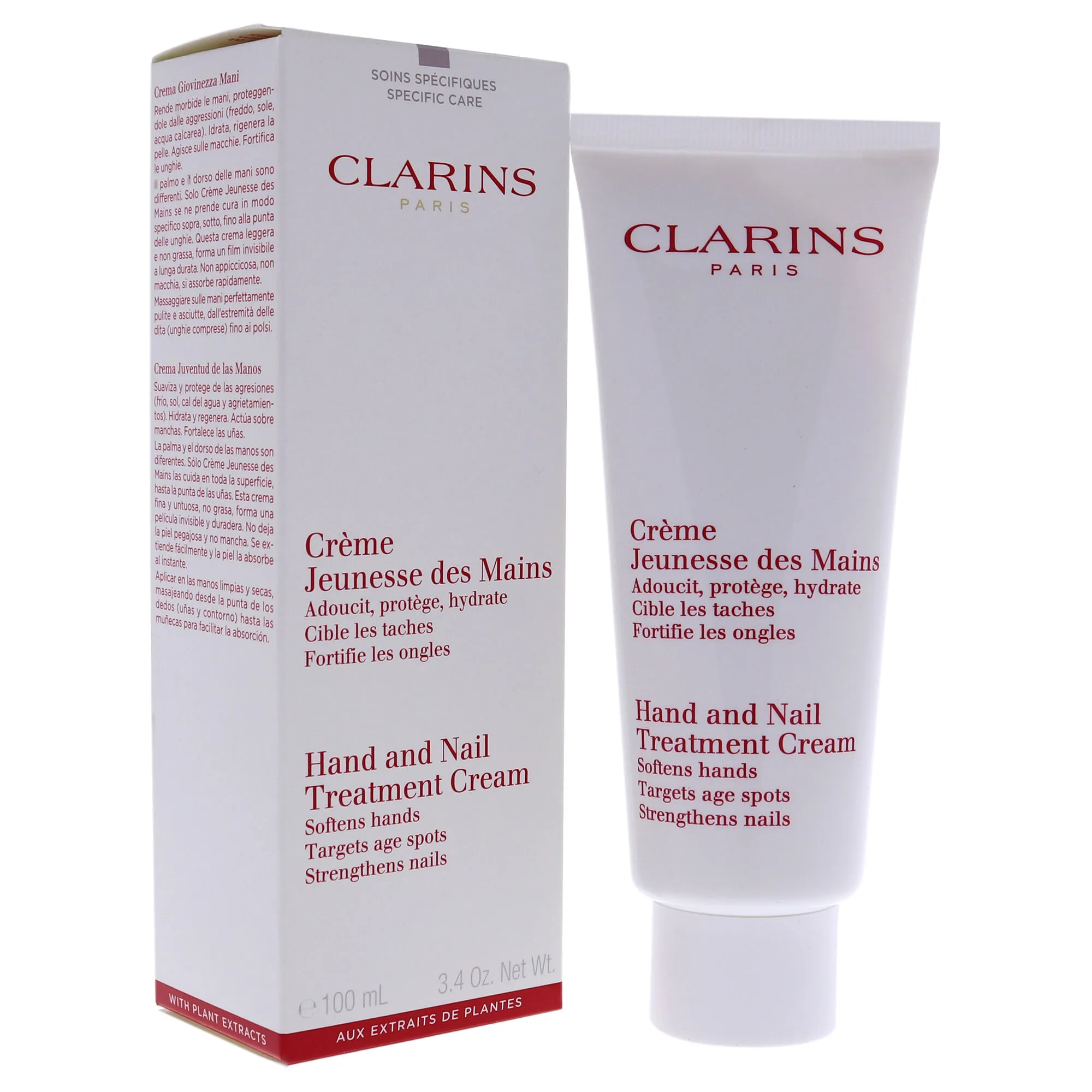 Hand and Nail Treatment Cream by Clarins for Unisex - 3.4 oz Cream