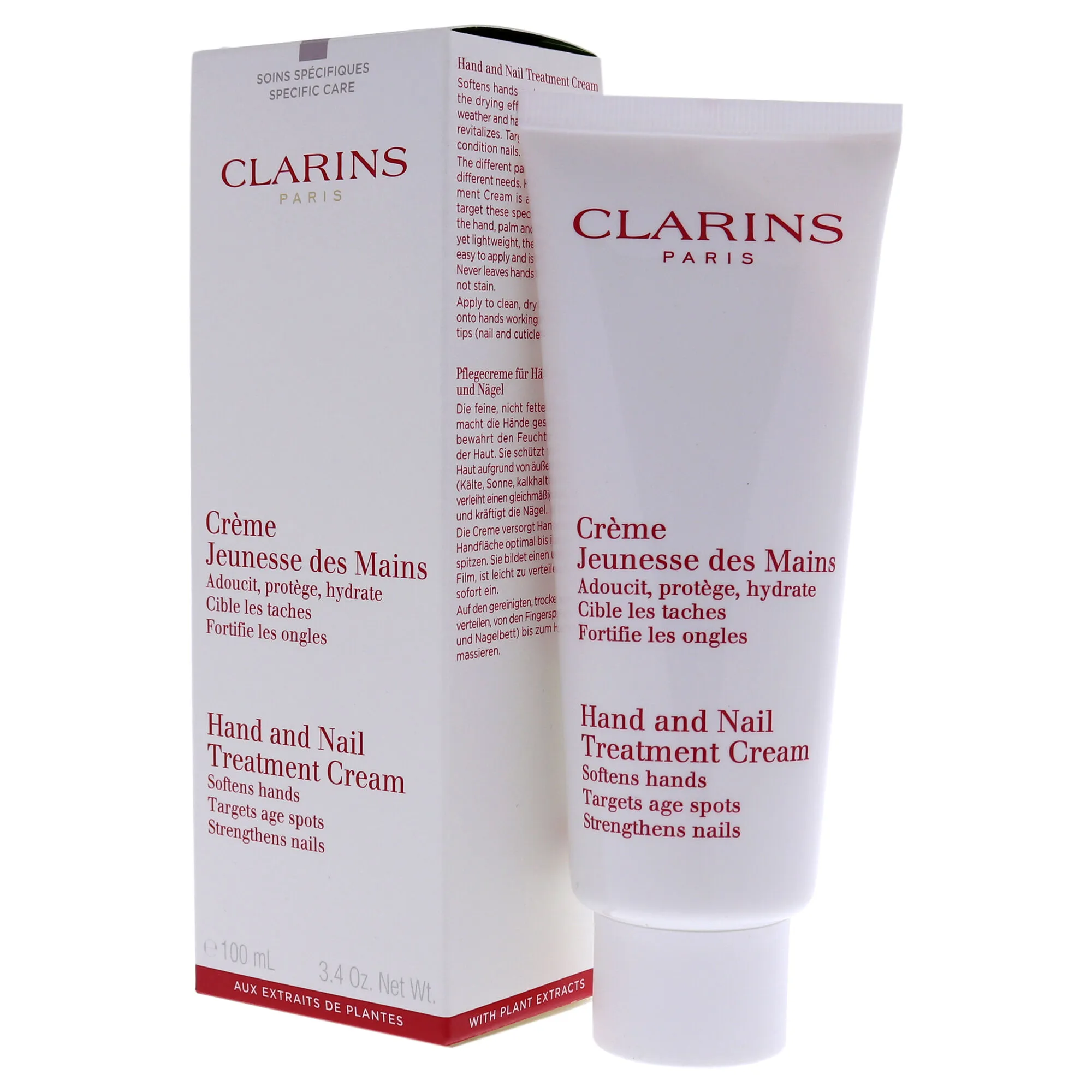 Hand and Nail Treatment Cream by Clarins for Unisex - 3.4 oz Cream