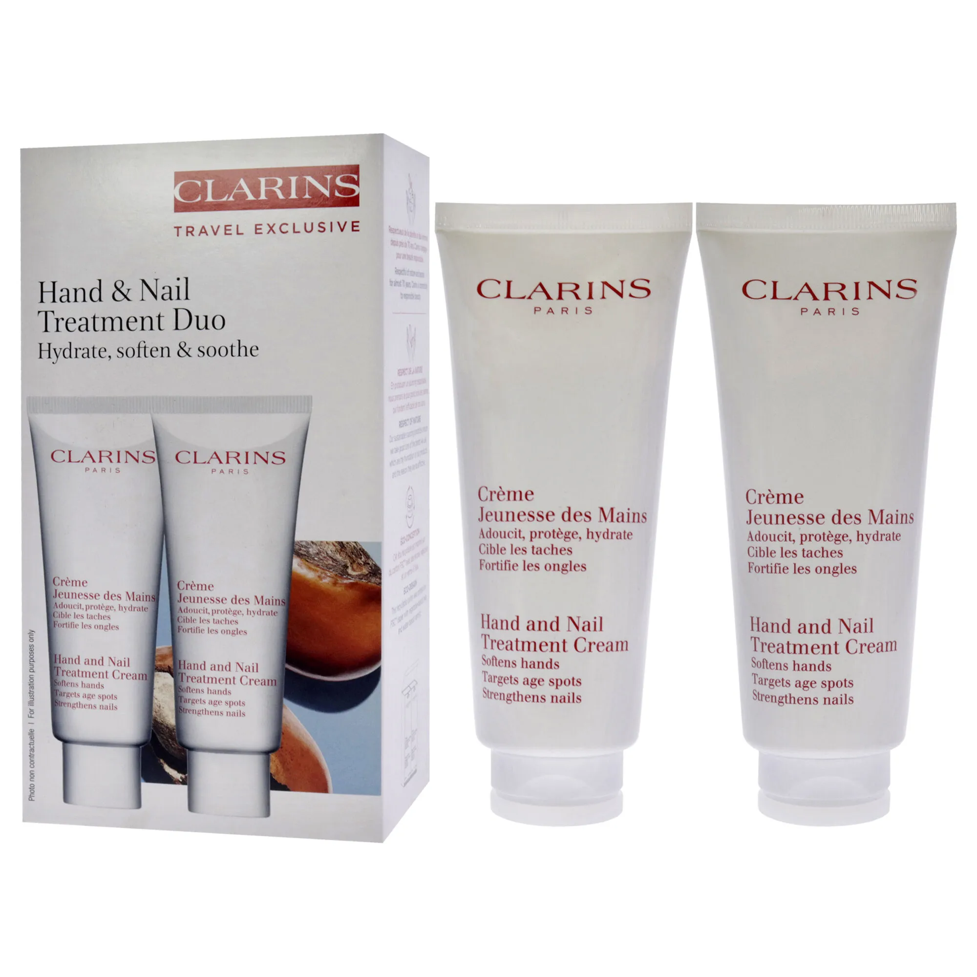 Hand and Nail Treatment Cream Duo by Clarins for Unisex - 2 x 3.4 oz Cream