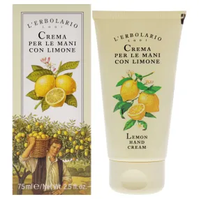 Hand Cream - Lemon by LErbolario for Unisex - 2.5 oz Cream