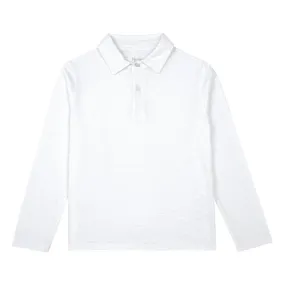 Hartford White Long Sleeve Polo