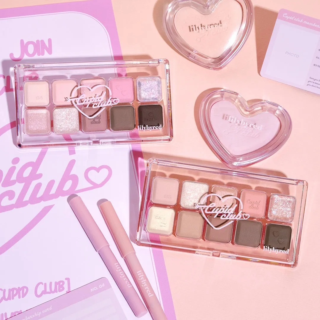 Heart Blush Pink Eyeshadow Glitter Palette 10-color - Kimi