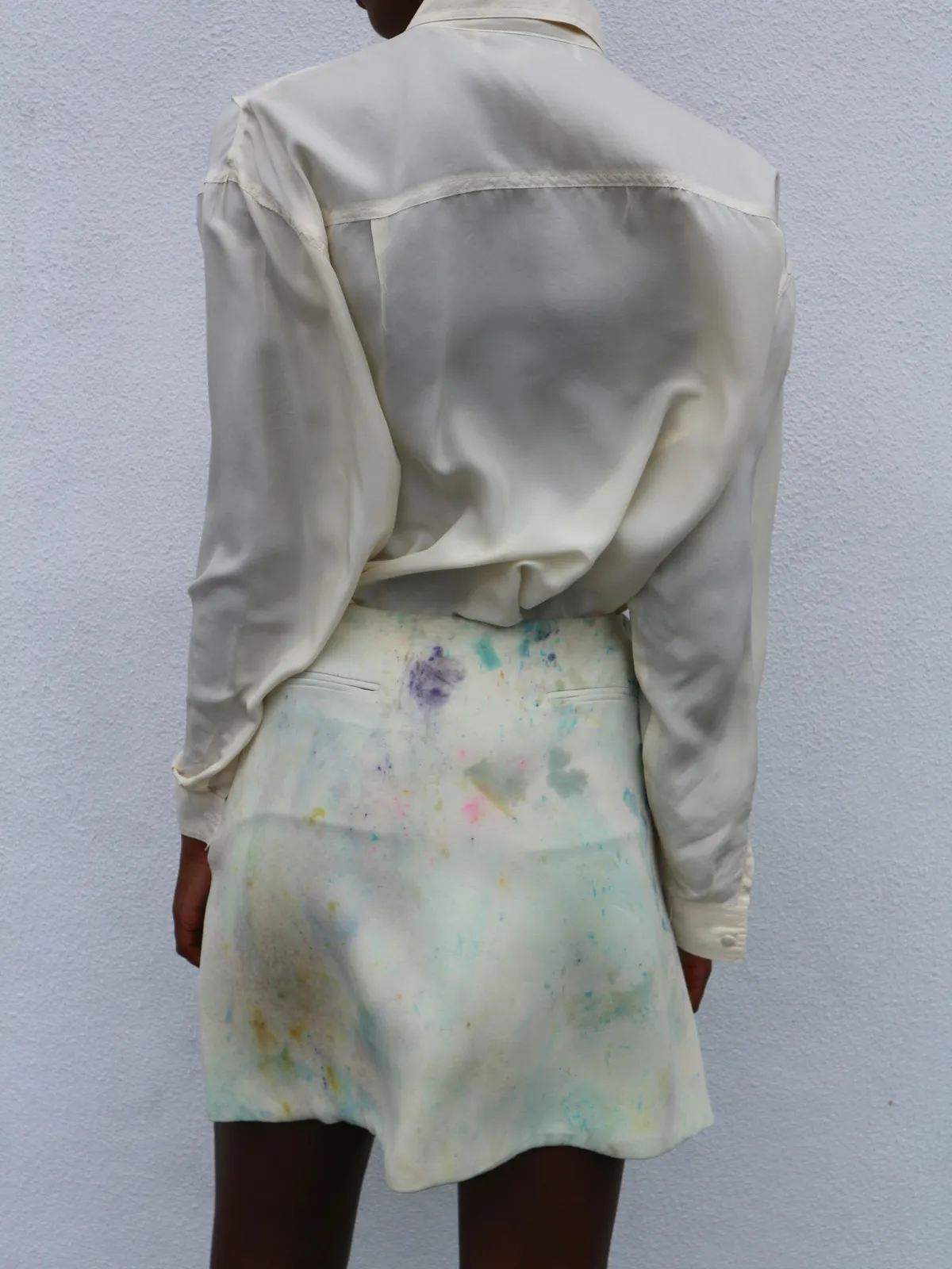 HOH Curate Hand-Dyed Skirt - Cream/Pastel