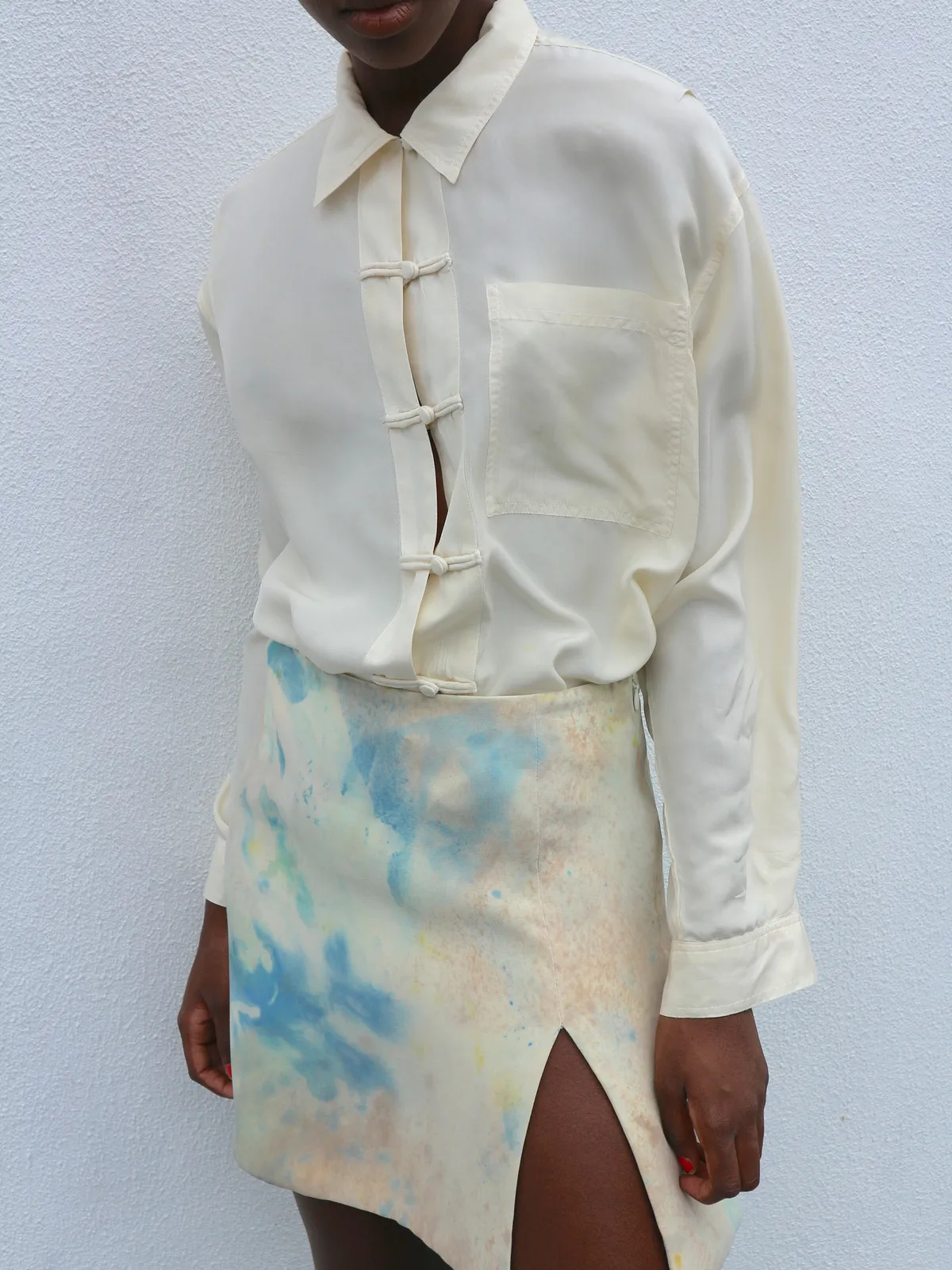 HOH Curate Hand-Dyed Skirt - Cream/Pastel