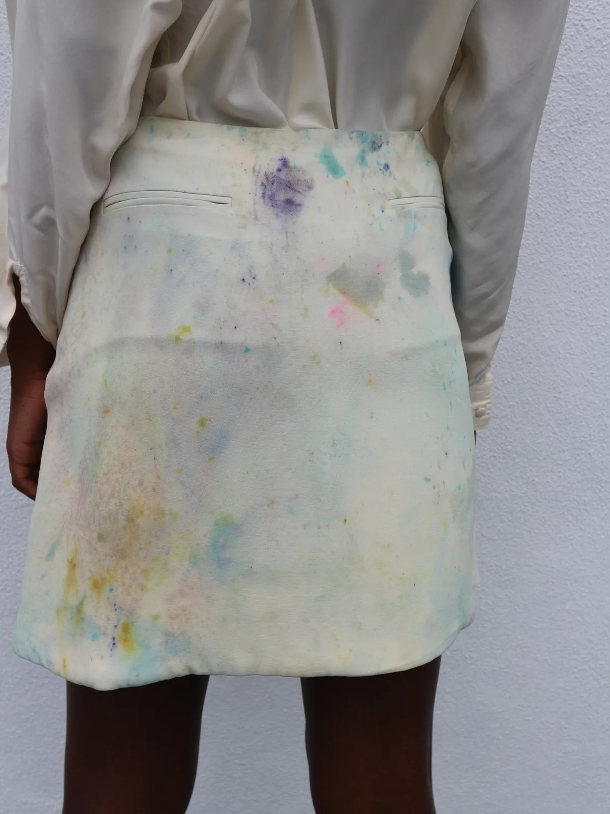 HOH Curate Hand-Dyed Skirt - Cream/Pastel