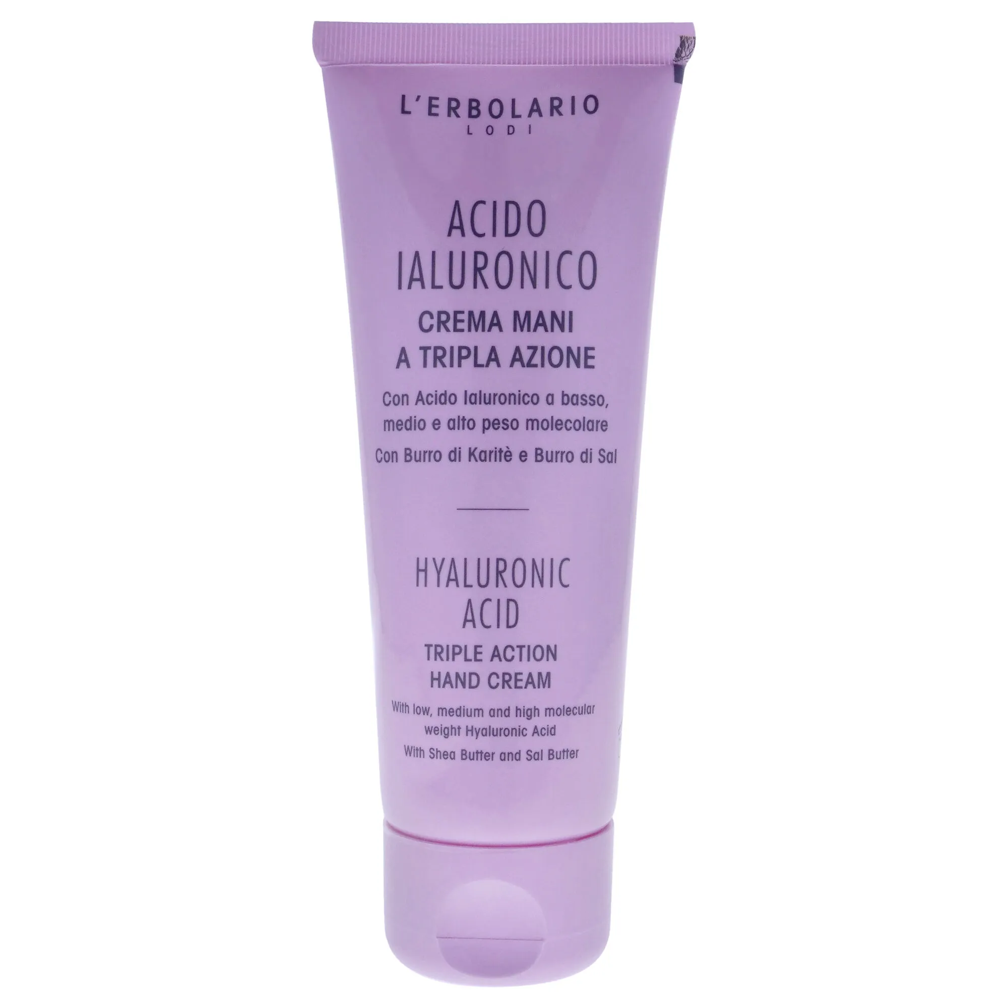 Hyaluronic Acid Triple Action Hand Cream by LErbolario for Unisex - 2.5 oz Cream