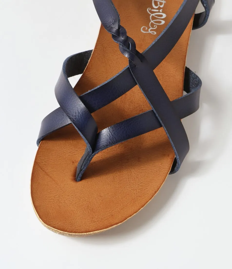 I LOVE BILLY Ginnie Dark Denim Sandals